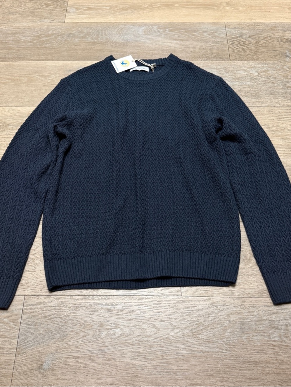 James Campbell Mens Crewneck Sweater Size Large Navy BLue NWT 150$